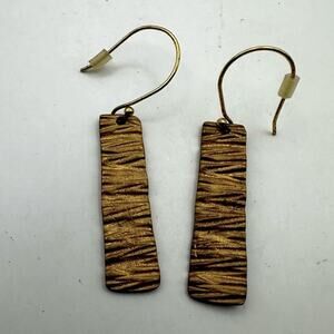 Banana Republic AUREUS + ARGENT Gold hammered Hoop Earrings Drop Dangle Jewelry